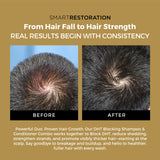 DHT blocking shampoo and conditioner before and after result 