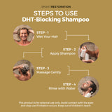 Step to use DHT blocking shampoo